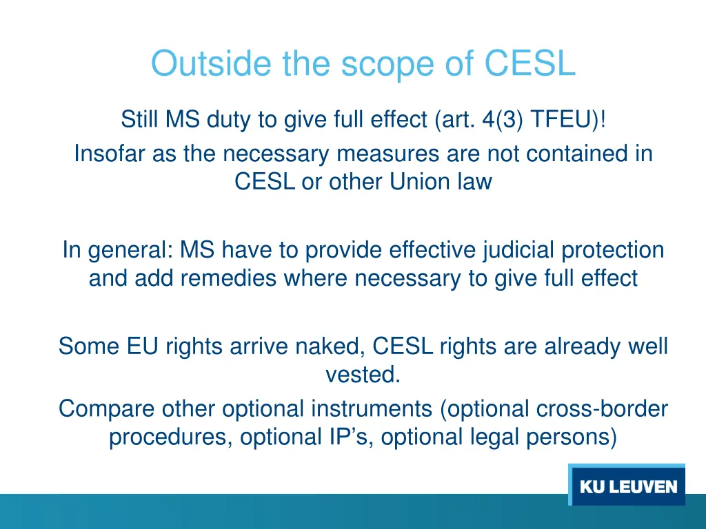 outside the scope of cesl