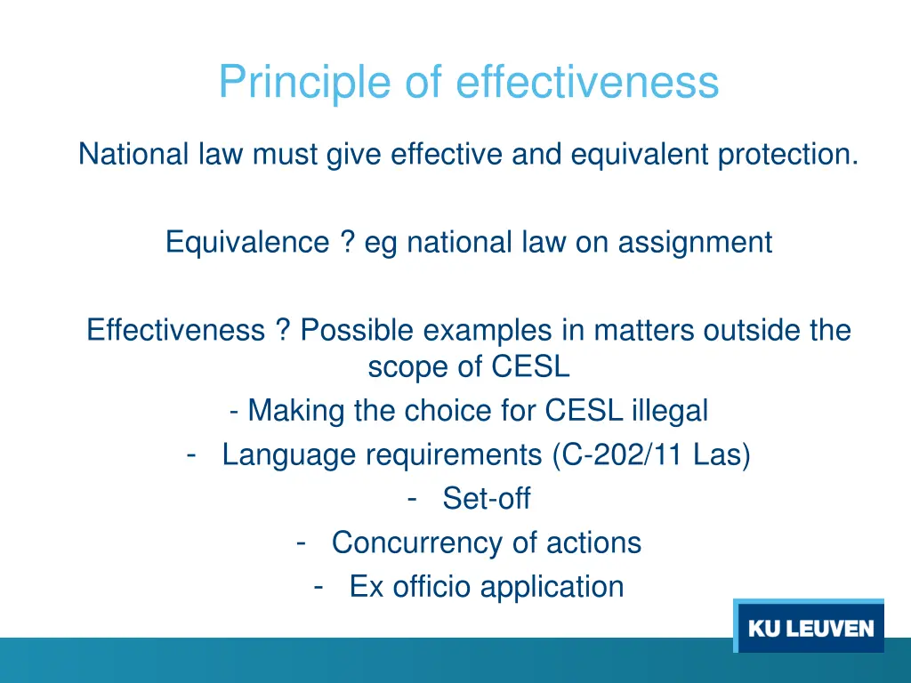 principle of effectiveness