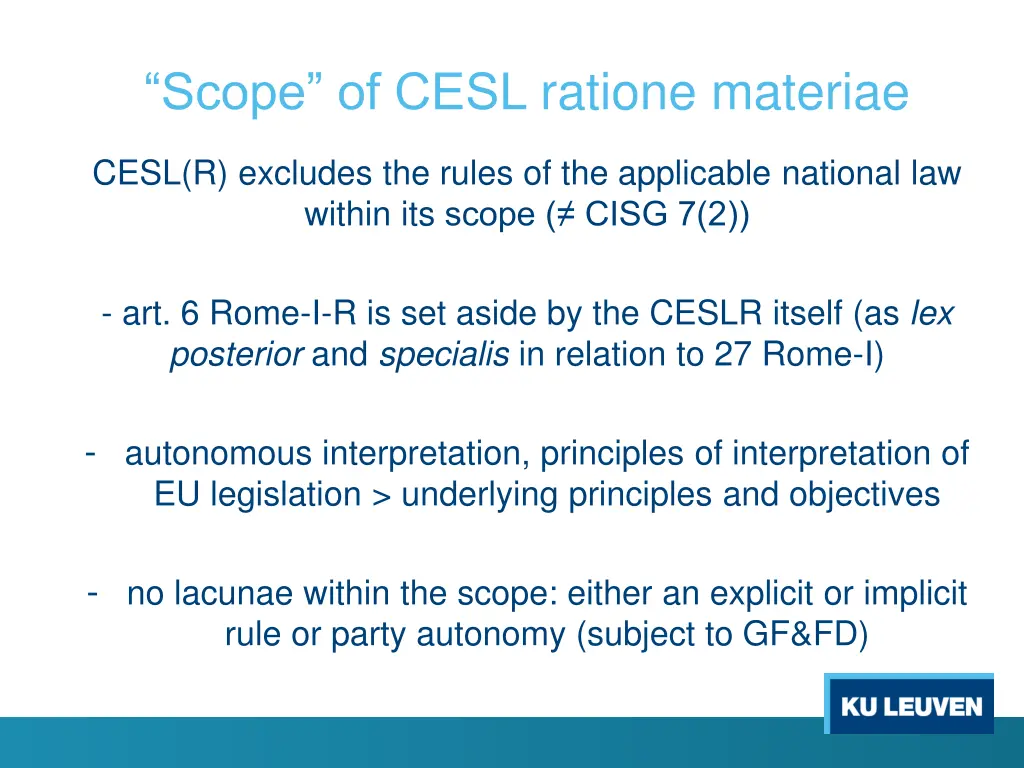 scope of cesl ratione materiae