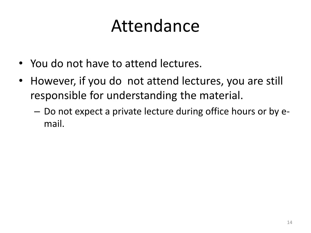 attendance
