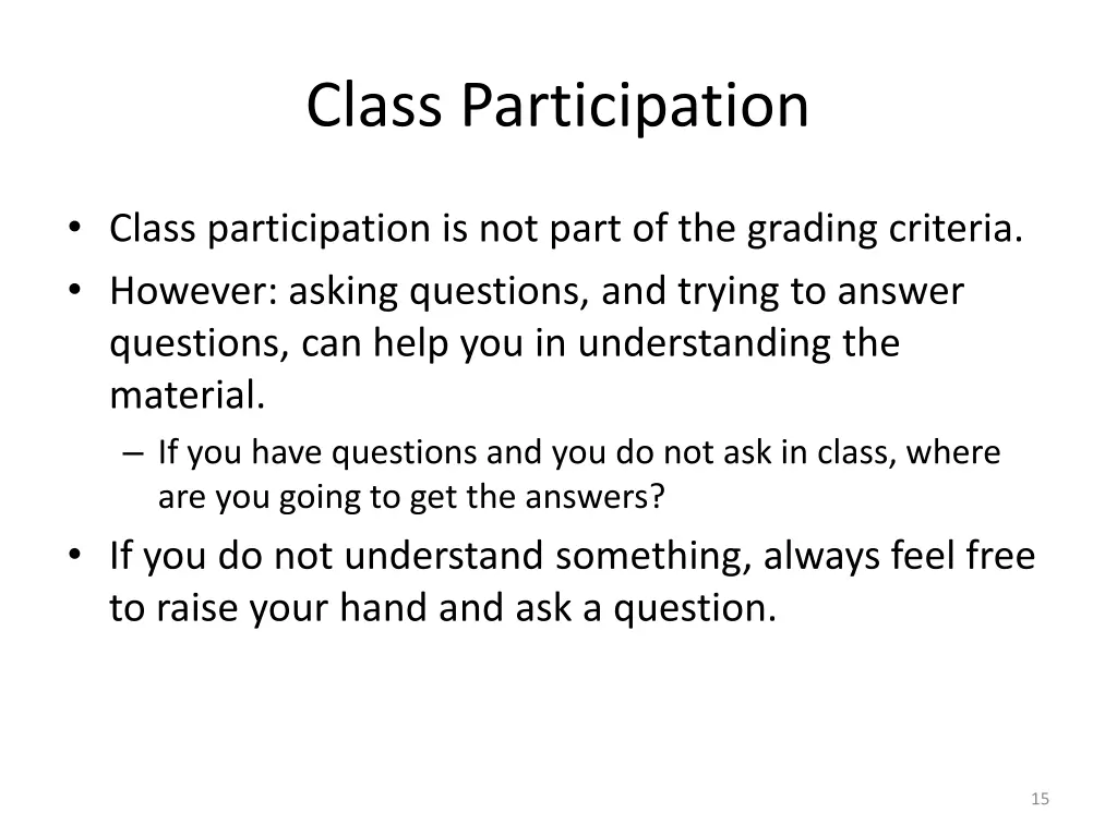 class participation