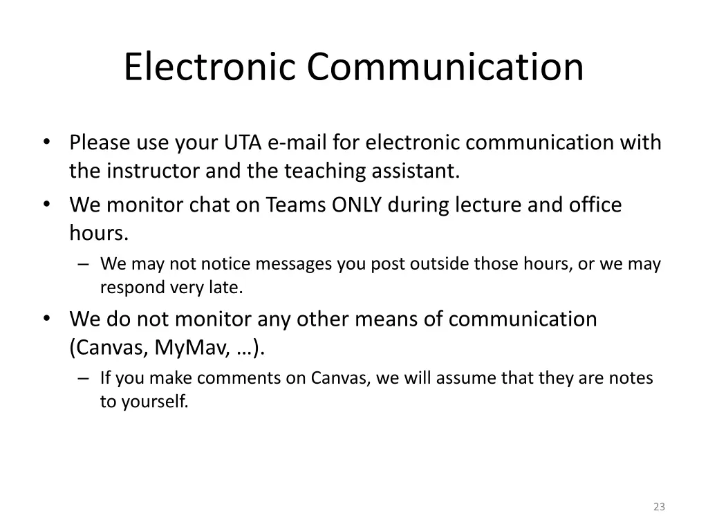 electronic communication