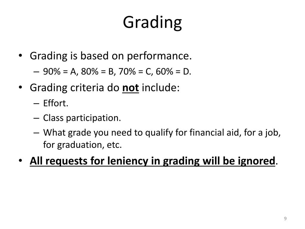grading 1
