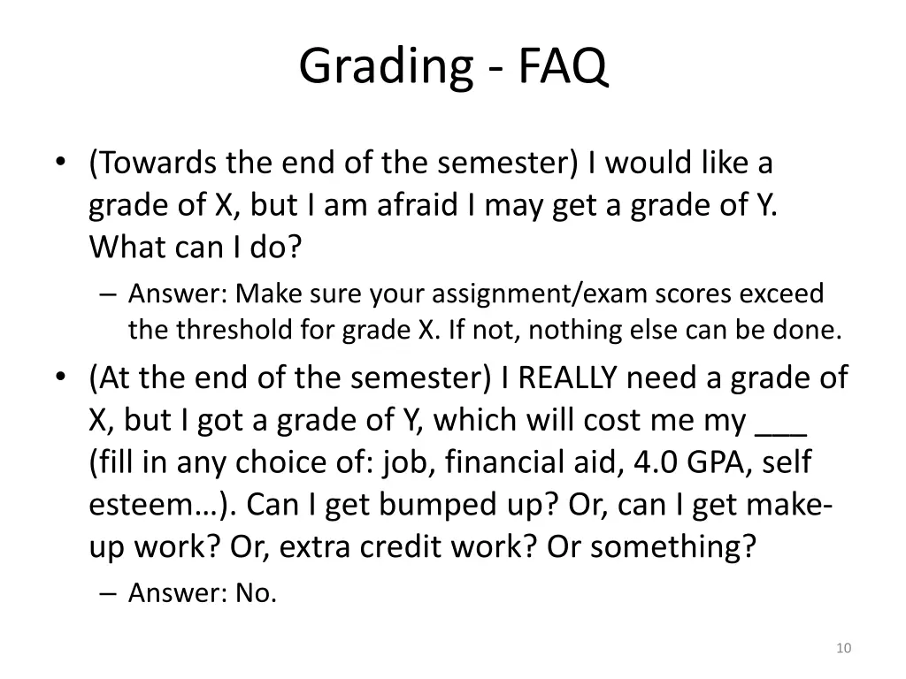 grading faq