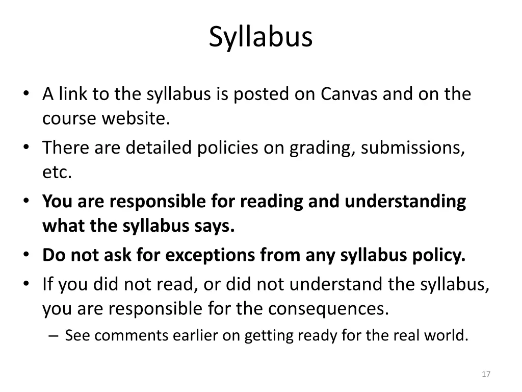syllabus