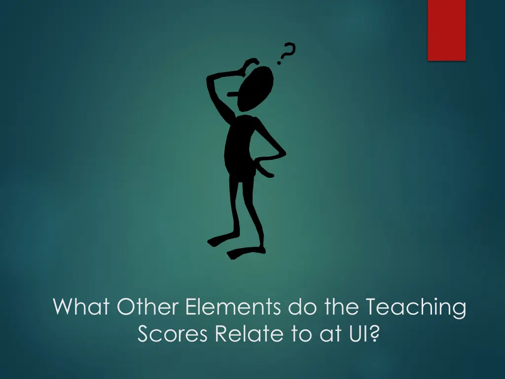 what other elements do the teaching scores relate