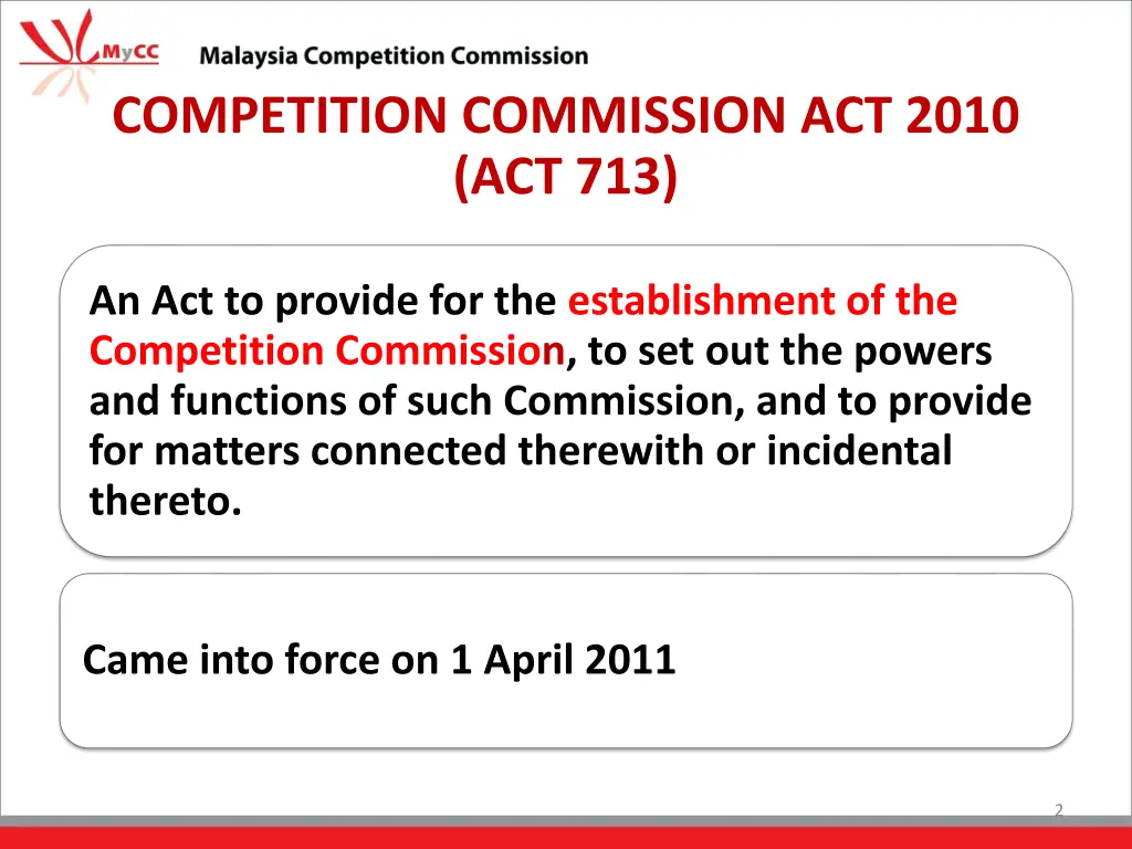 competition commission act 2010 act 713