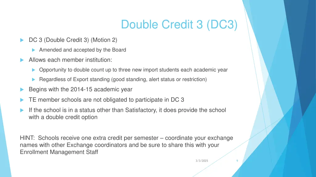 double credit 3 dc3