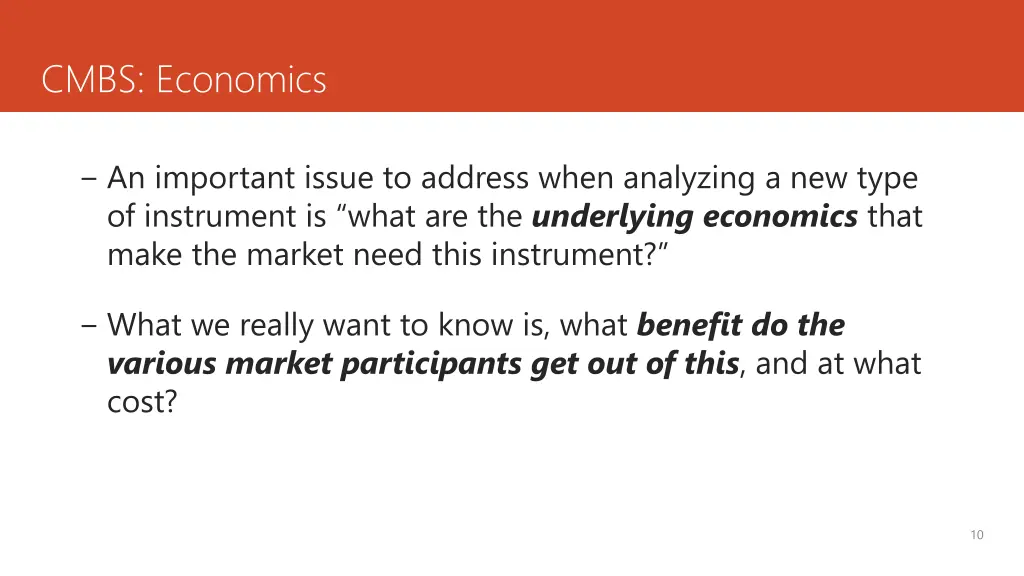 cmbs economics