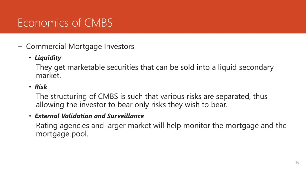 economics of cmbs 3