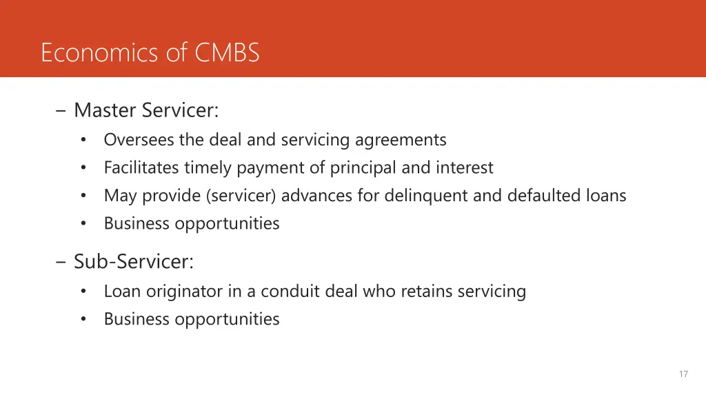 economics of cmbs 4