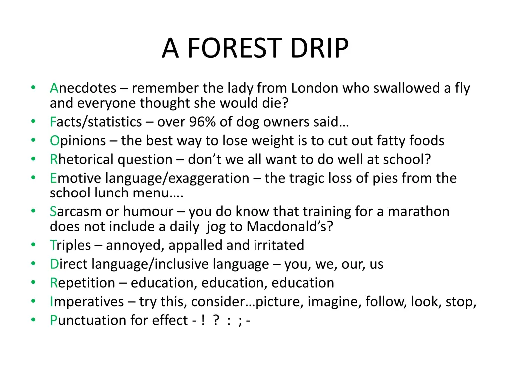 a forest drip