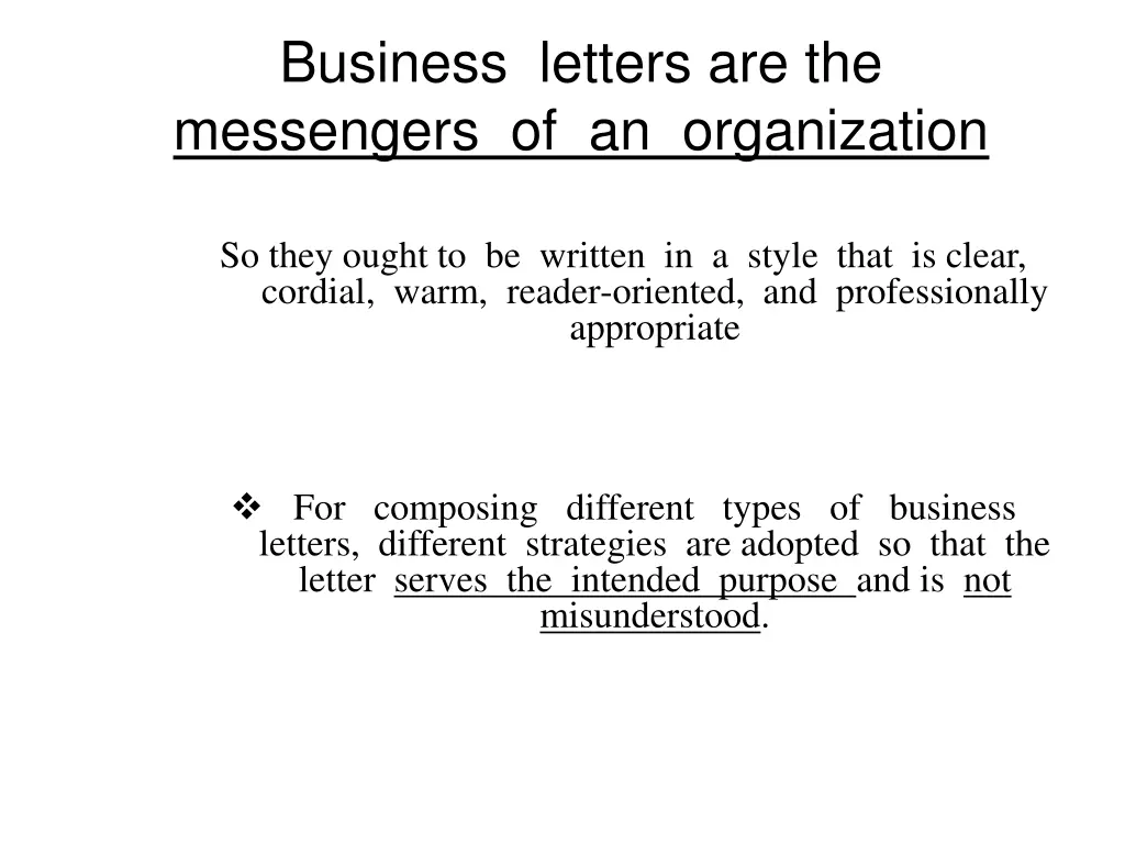 business letters are the messengers