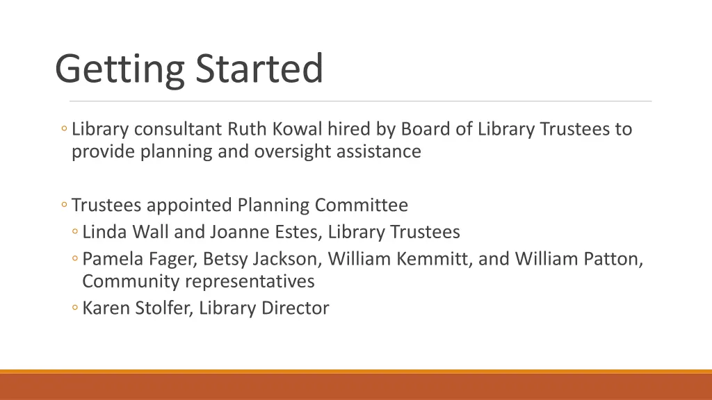 getting started
