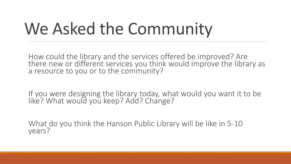 we asked the community