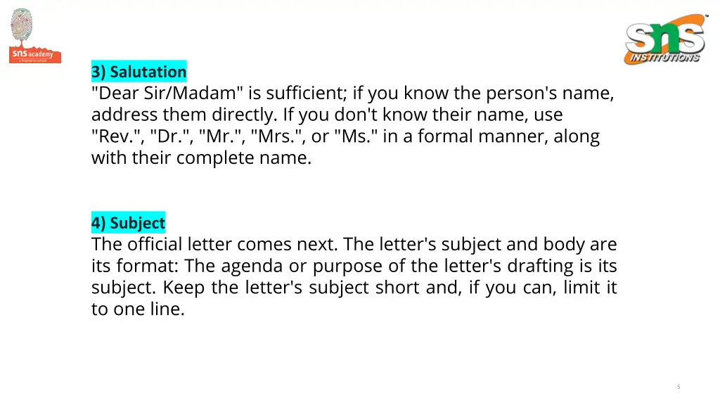 3 salutation dear sir madam is sufficient