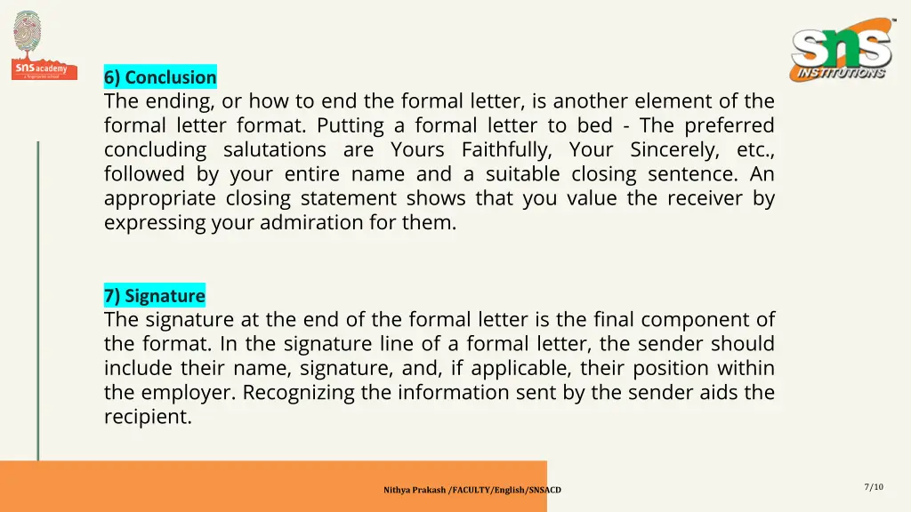 6 conclusion the ending or how to end the formal