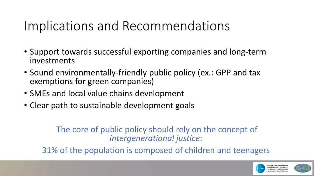 implications and recommendations