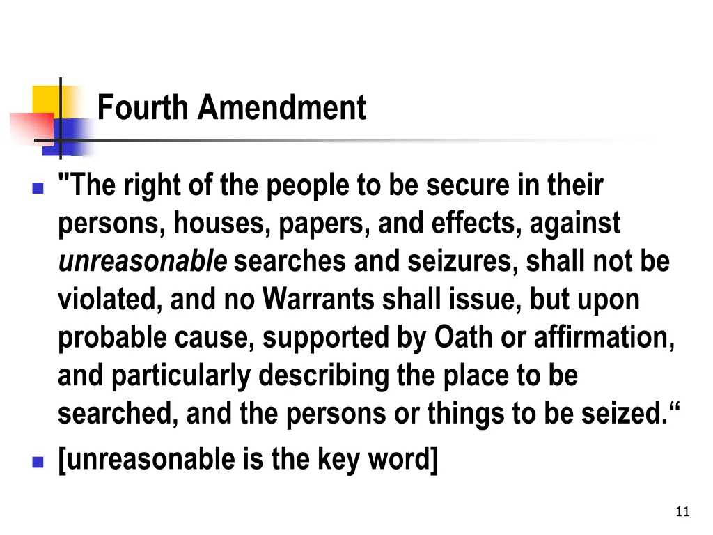 fourth amendment