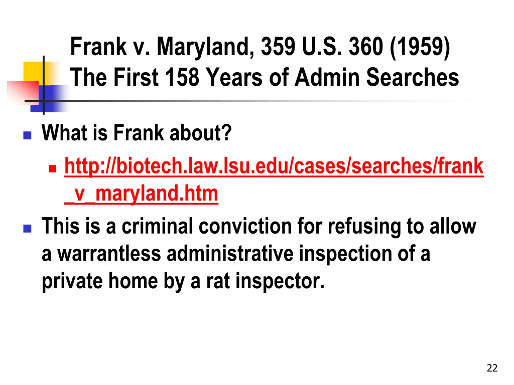 frank v maryland 359 u s 360 1959 the first