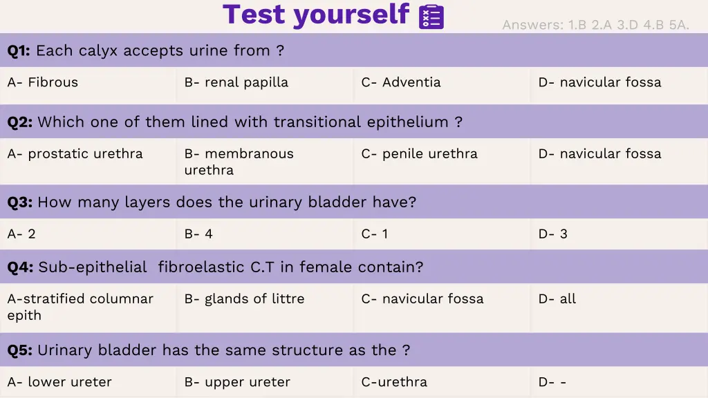 test yourself