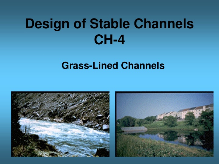 design of stable channels ch 4