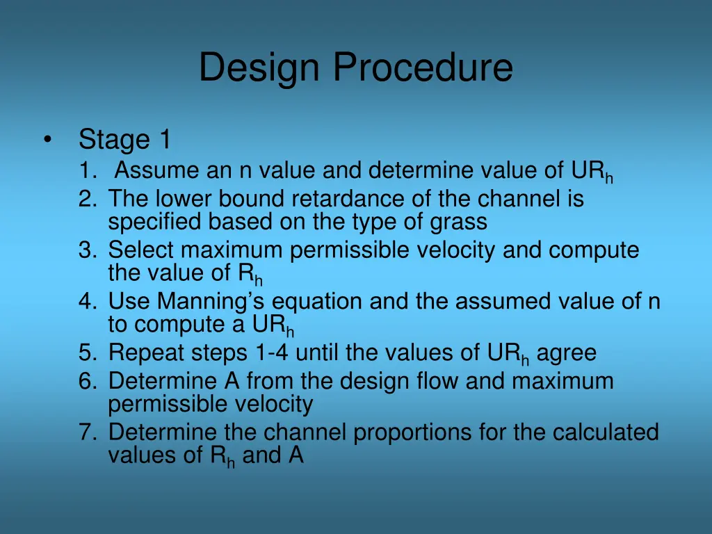 design procedure
