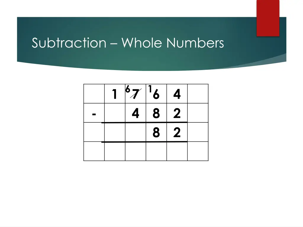 subtraction whole numbers 3