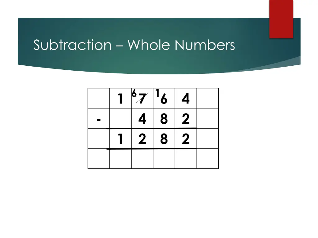 subtraction whole numbers 4