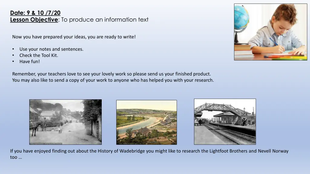 date 9 10 7 20 lesson objective to produce