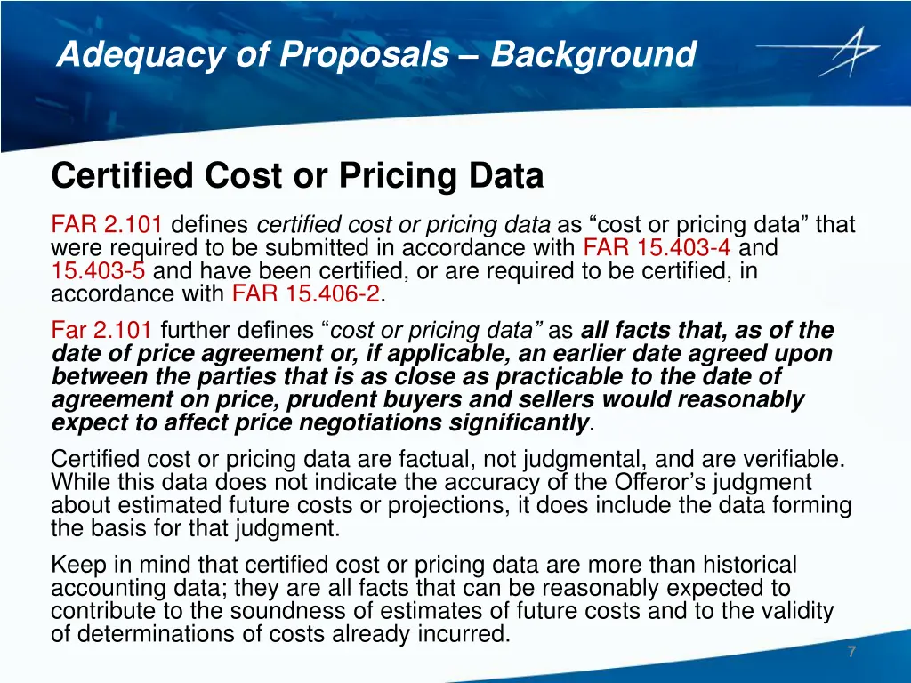 adequacy of proposals background 3
