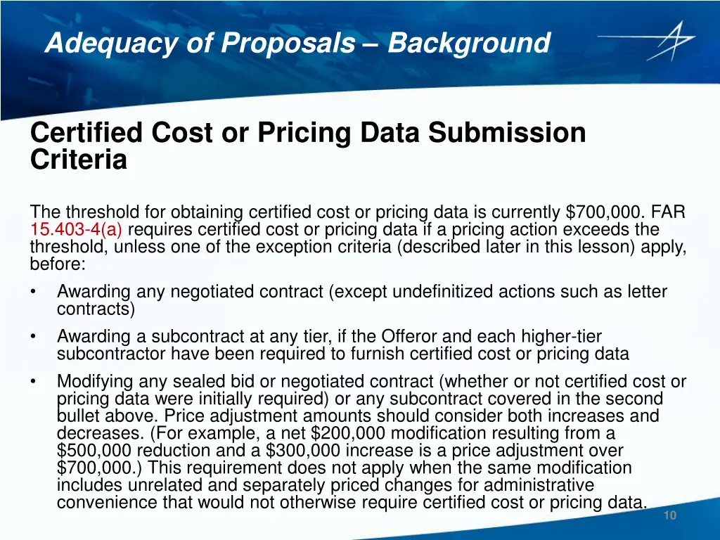 adequacy of proposals background 6