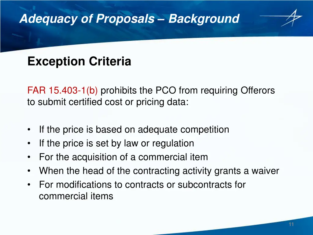 adequacy of proposals background 7