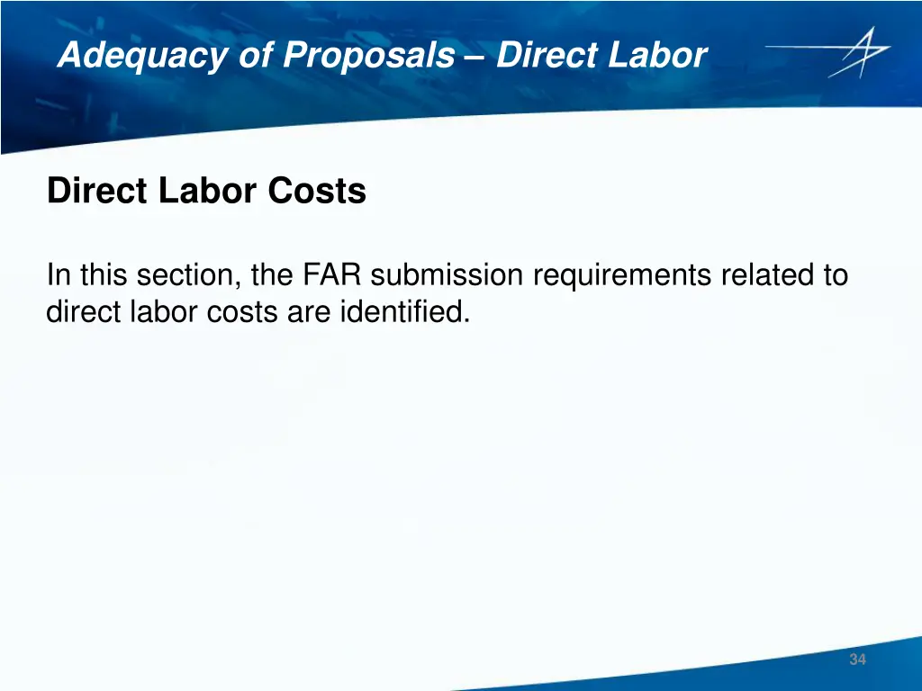 adequacy of proposals direct labor