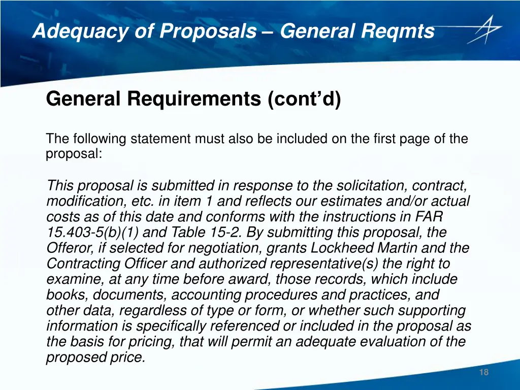 adequacy of proposals general reqmts 3