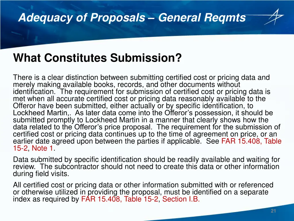 adequacy of proposals general reqmts 6
