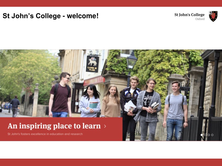 st john s college welcome