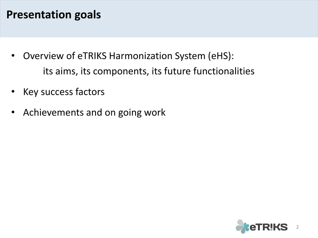 presentation goals