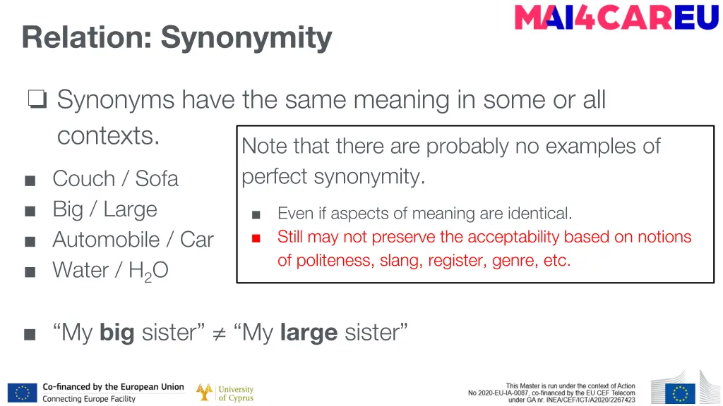 relation synonymity 2