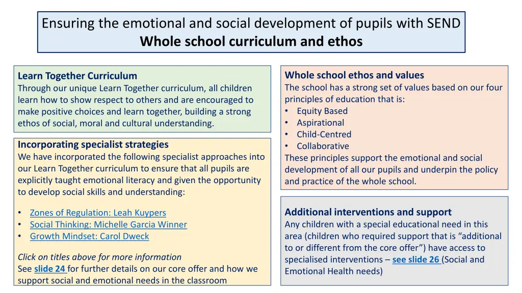 ensuring the emotional and social development