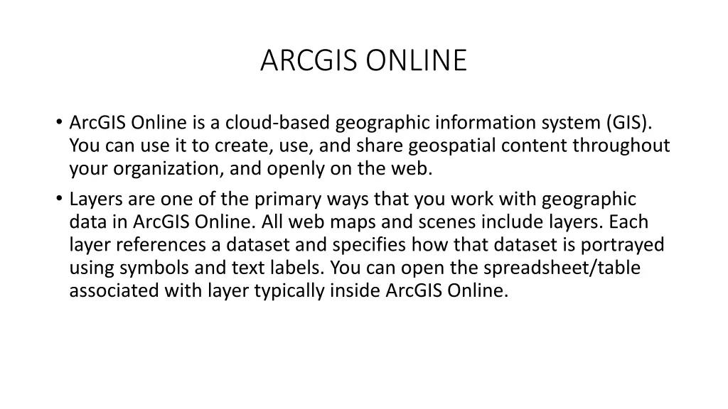 arcgis online