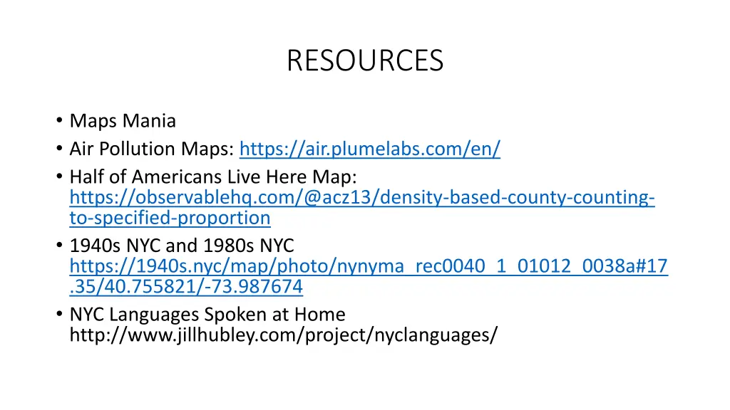 resources