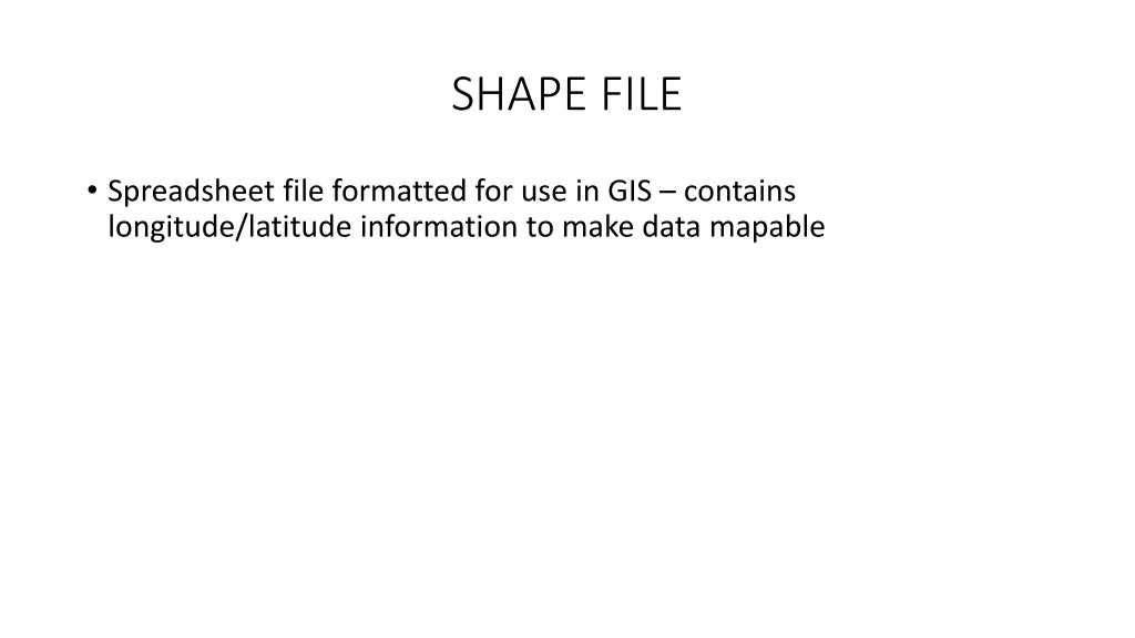 shape file