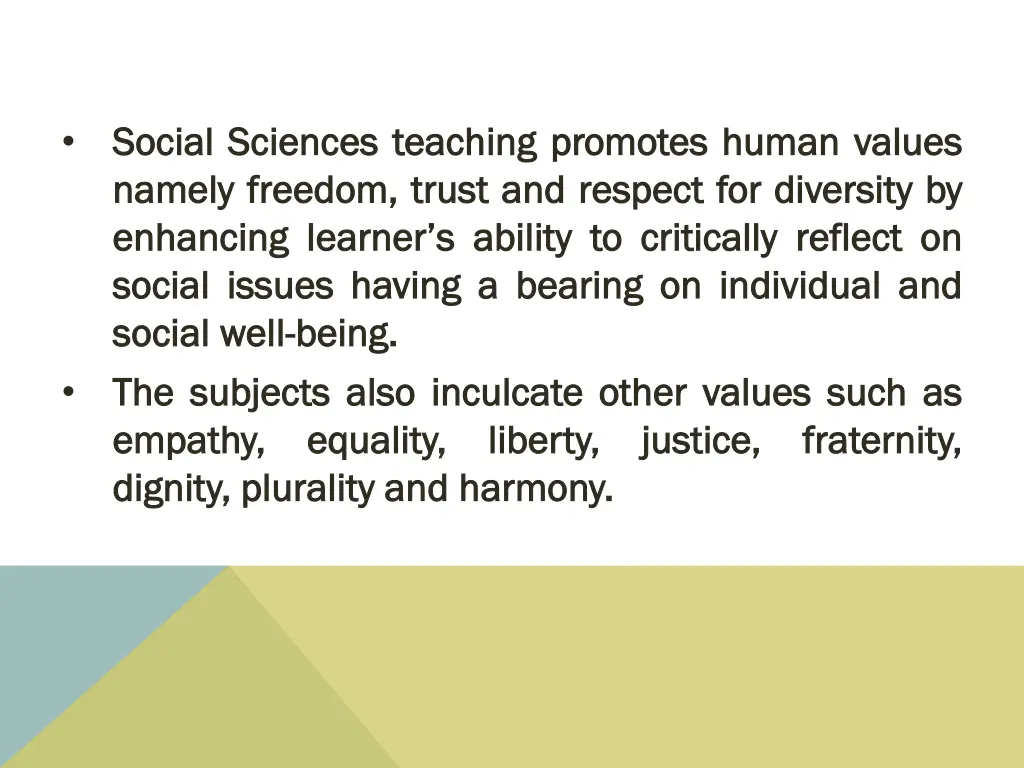 social social sciences sciences teaching namely