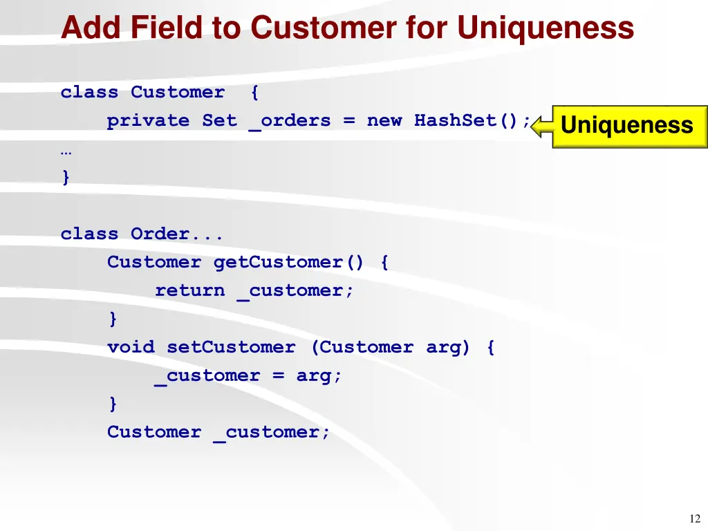 add field to customer for uniqueness