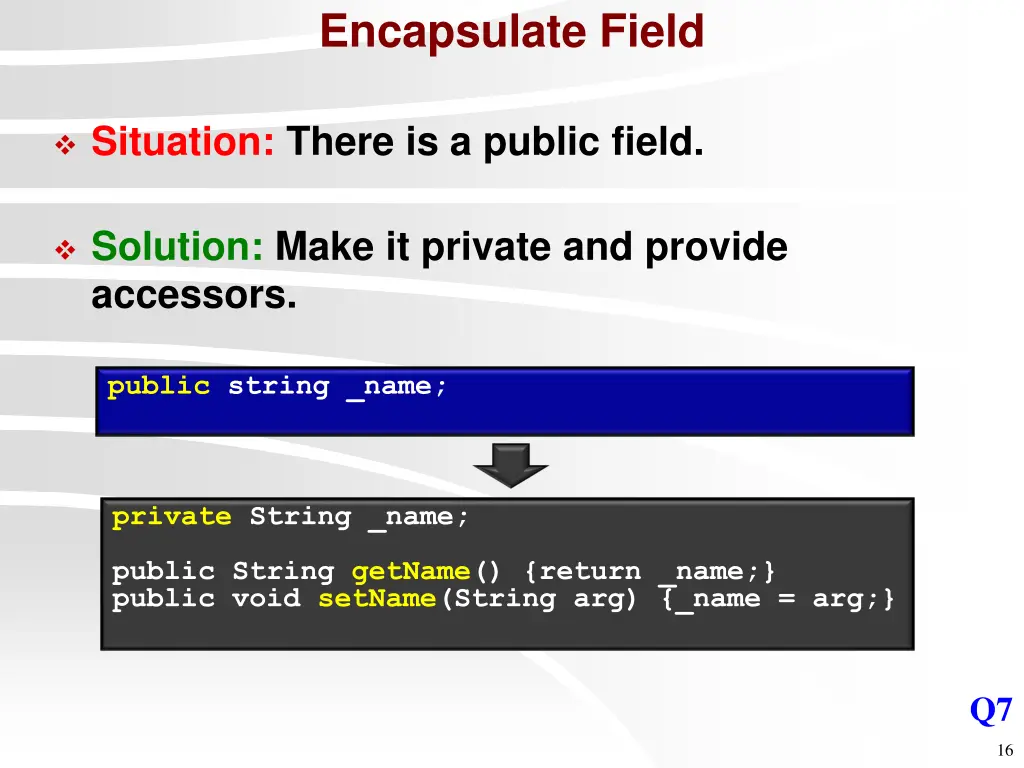 encapsulate field