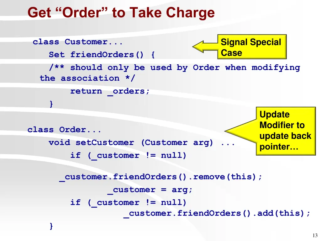 get order to take charge
