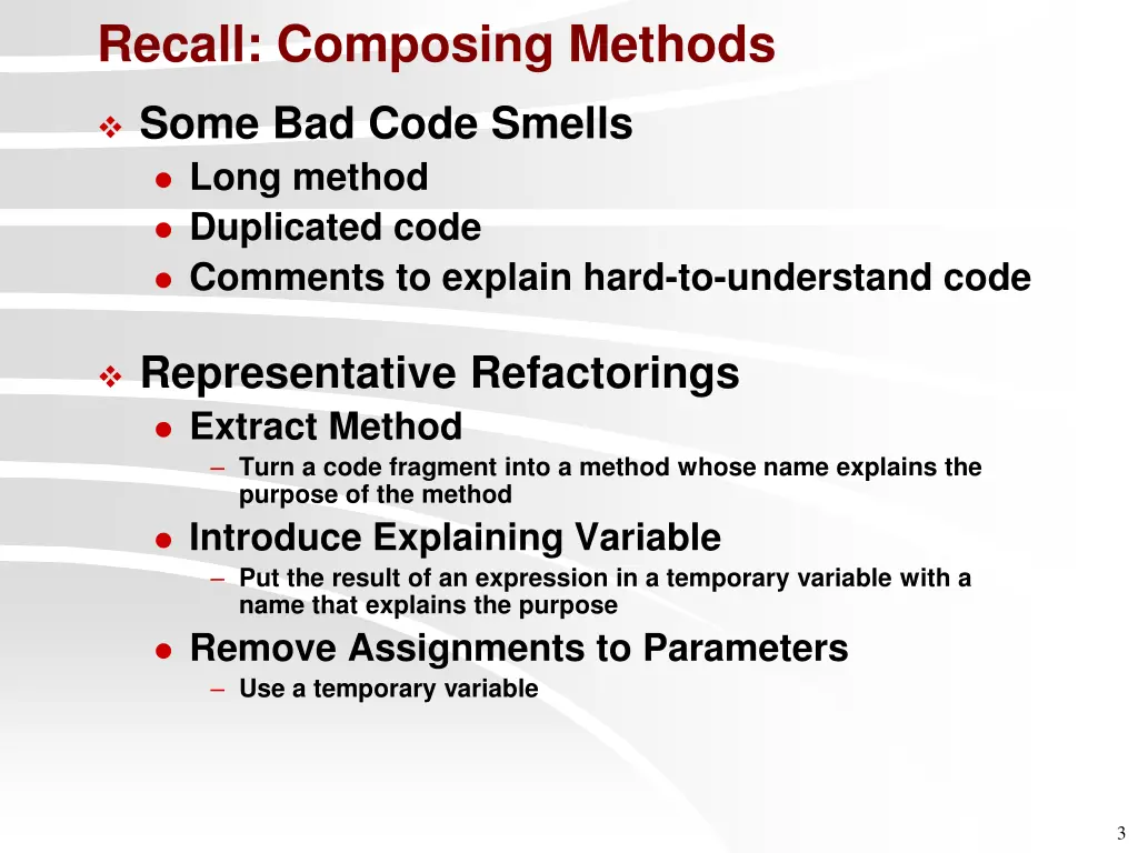 recall composing methods
