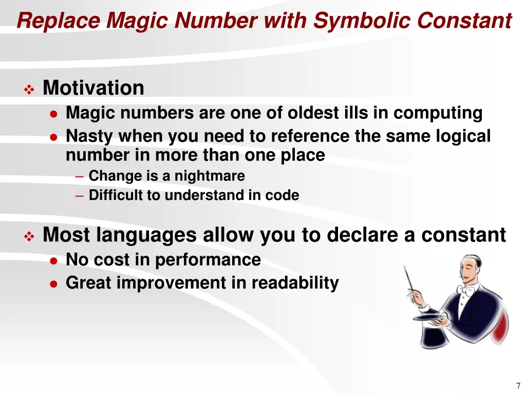 replace magic number with symbolic constant