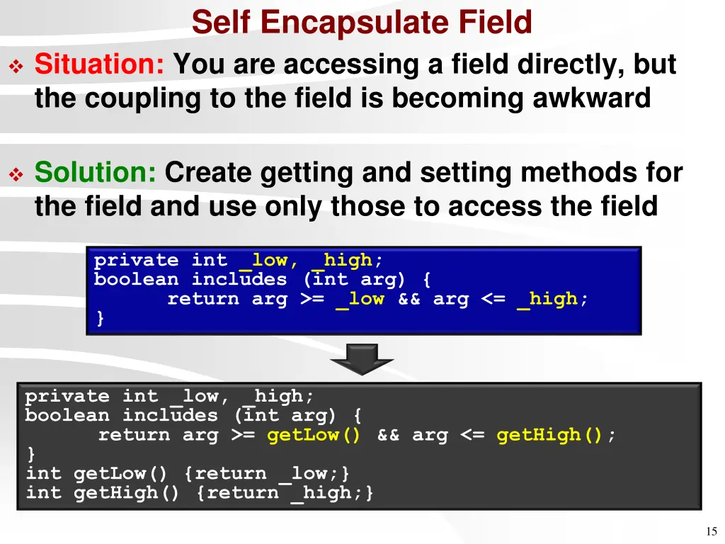 self encapsulate field